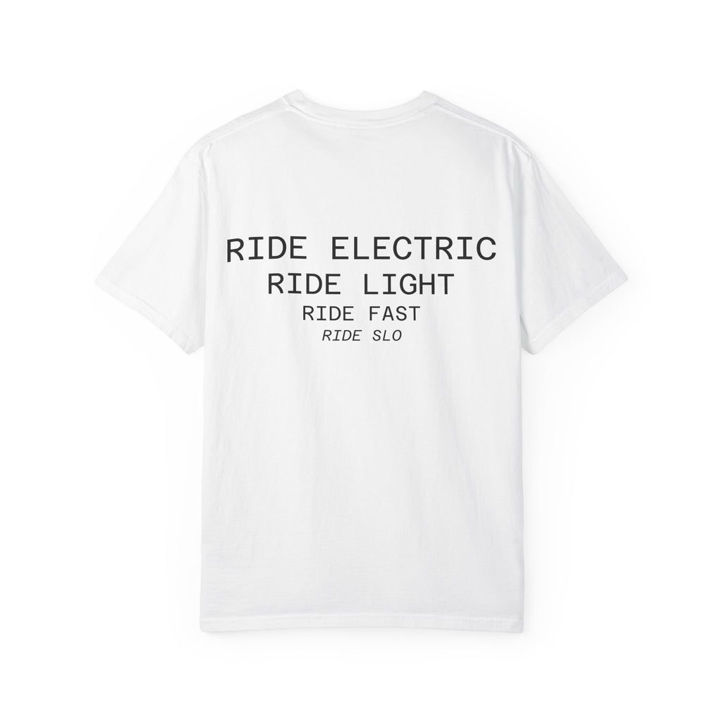 Ride Electric Ride Light T-Shirt | SLOMOTO Products Circle Logo