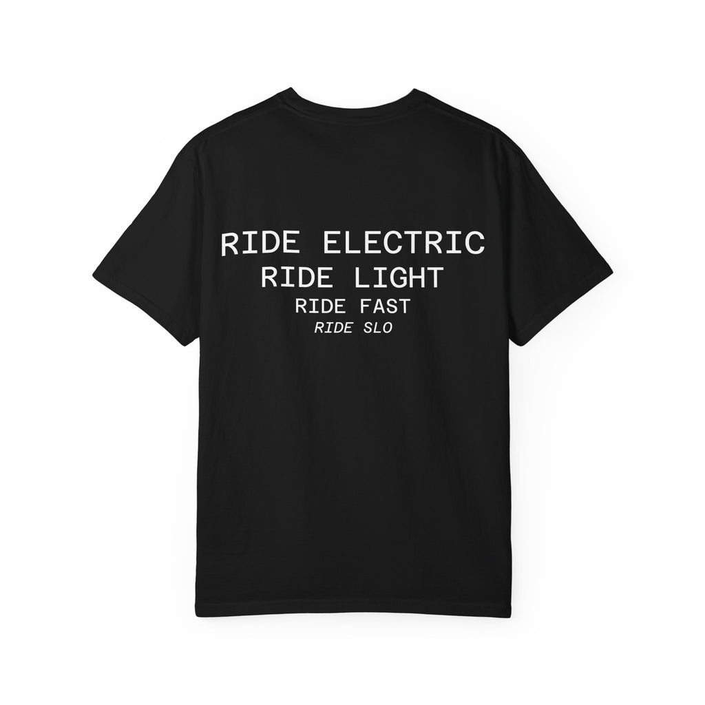 Ride Electric Ride Light T-Shirt | SLOMOTO Products Circle Logo