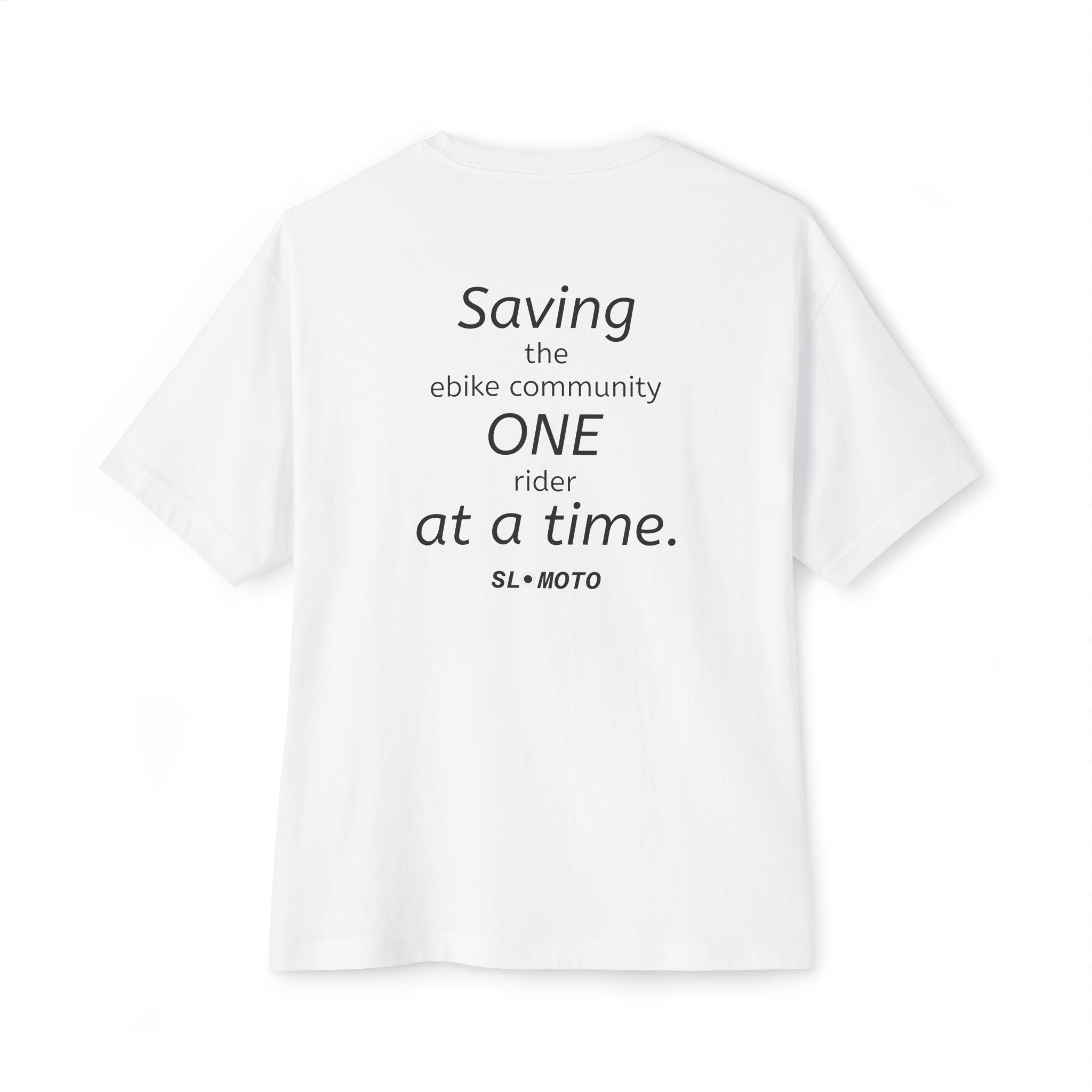 SLOMOTO SAVING THE COMMUNITY TEE | White